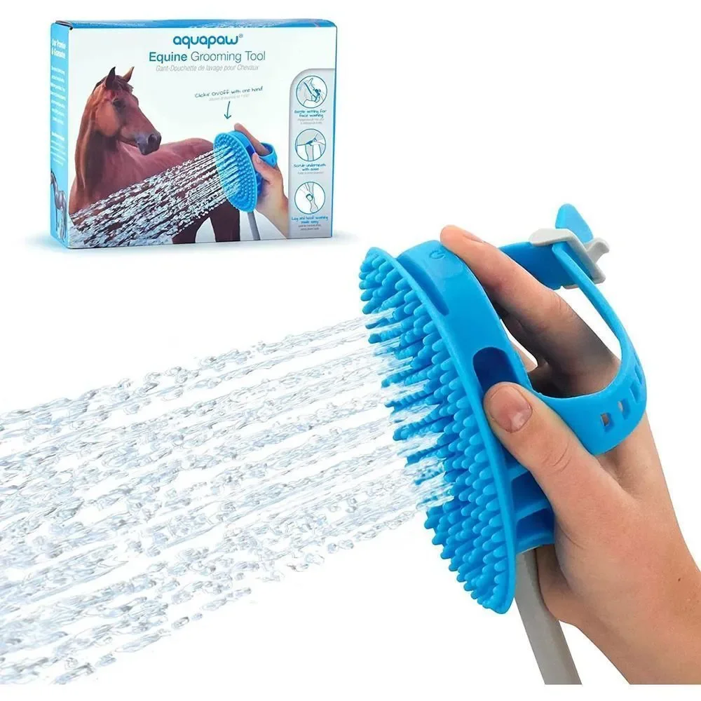 Aquapaw Equine Grooming Tool for Large Animals and Extra-Large Dogs - 3-in-1